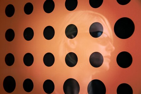 Abstract red glass