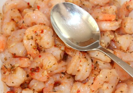 Spicy shrimp buffet