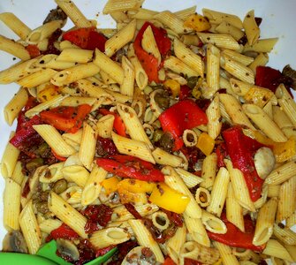 Pasta salad tapas photo