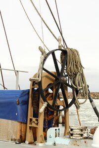 Sailing boat shallows ropes photo