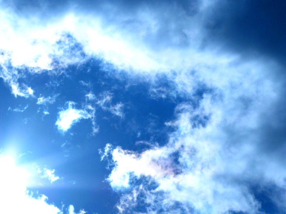 Cloud sky blue
