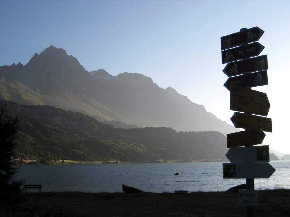 Mountains maloja lake