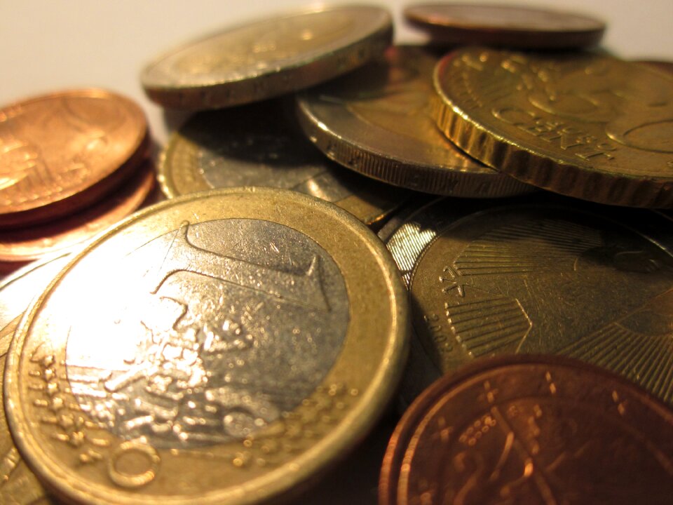 Loose change euro coins