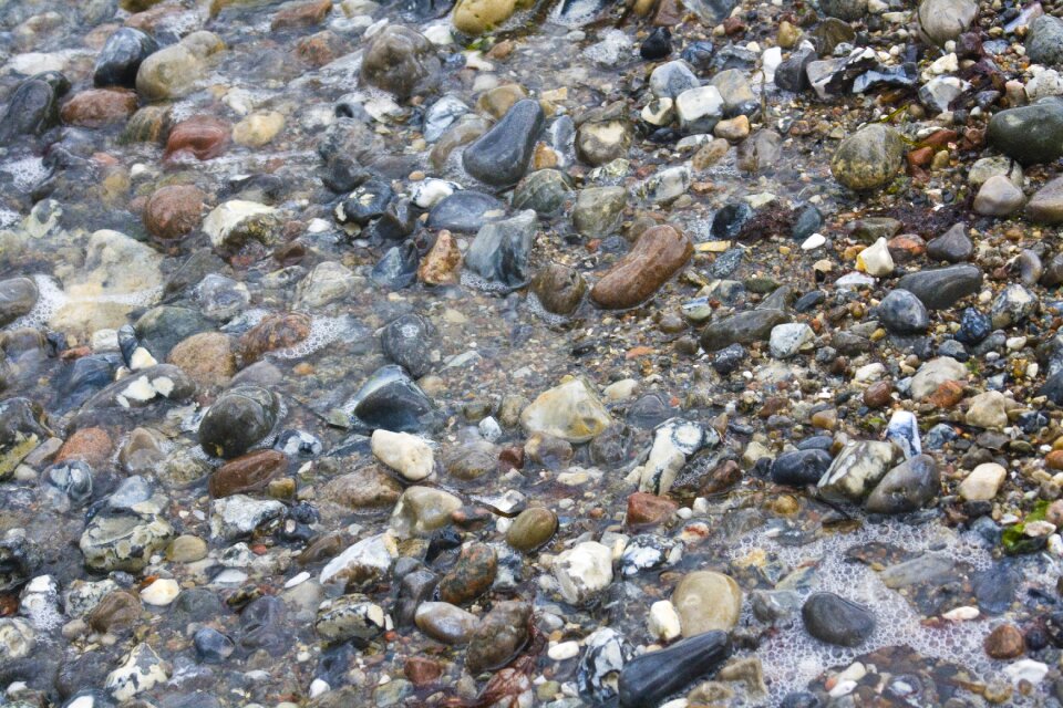 Sea wet beach stones