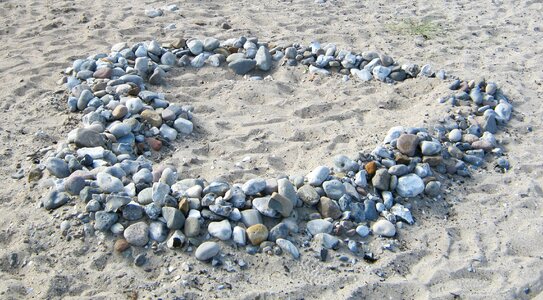 Sea wet beach stones photo