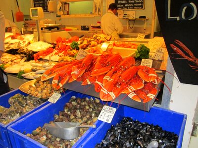 Crabs market fish market photo