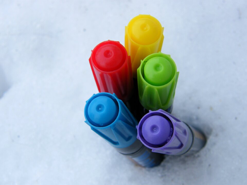 Office pens colorful