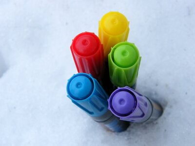 Office pens colorful