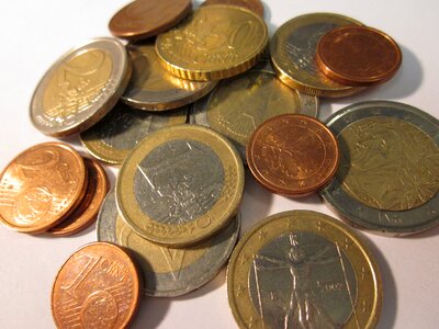 Loose change euro coins