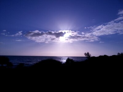 Sunrise colorful purple