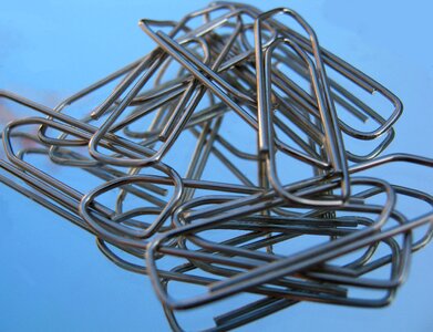 Paper clips several metal photo