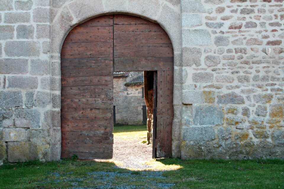 Curved door courtyard door wooden door