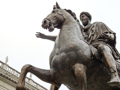 Statues horse emperor photo