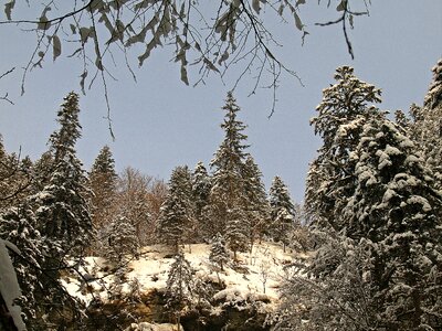 Breitachklamm near oberstdorf winter frost