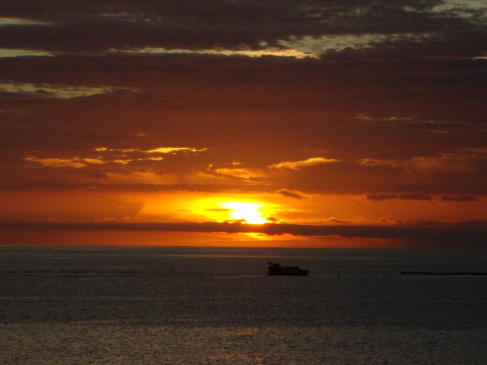 Sunset by the sea boat trip