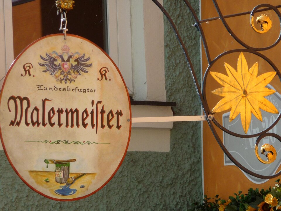 Guild sign historically master painter