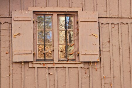 Old window facade timber façade