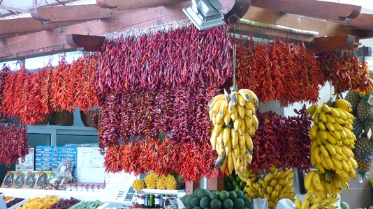 Funchal market pepperoni