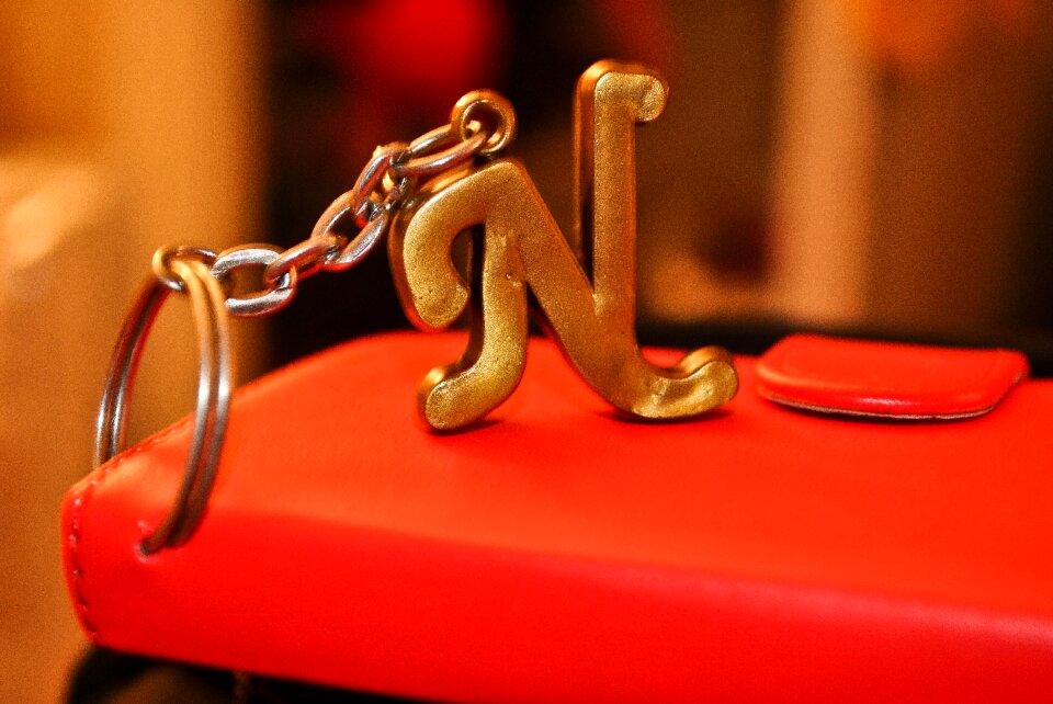 Capital letter red glossy