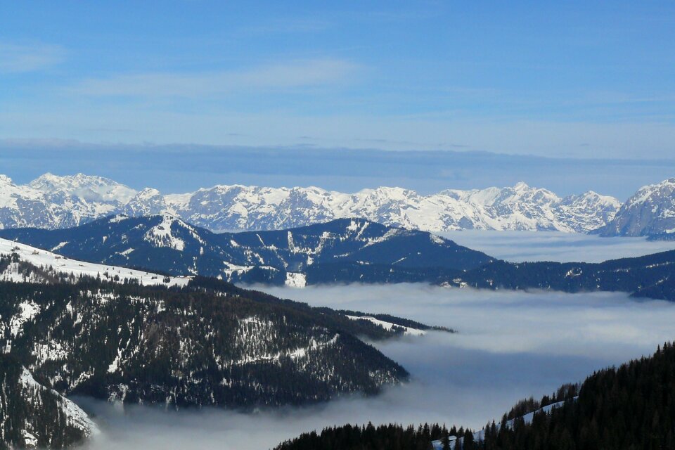 Alpine panorama mountain rock photo