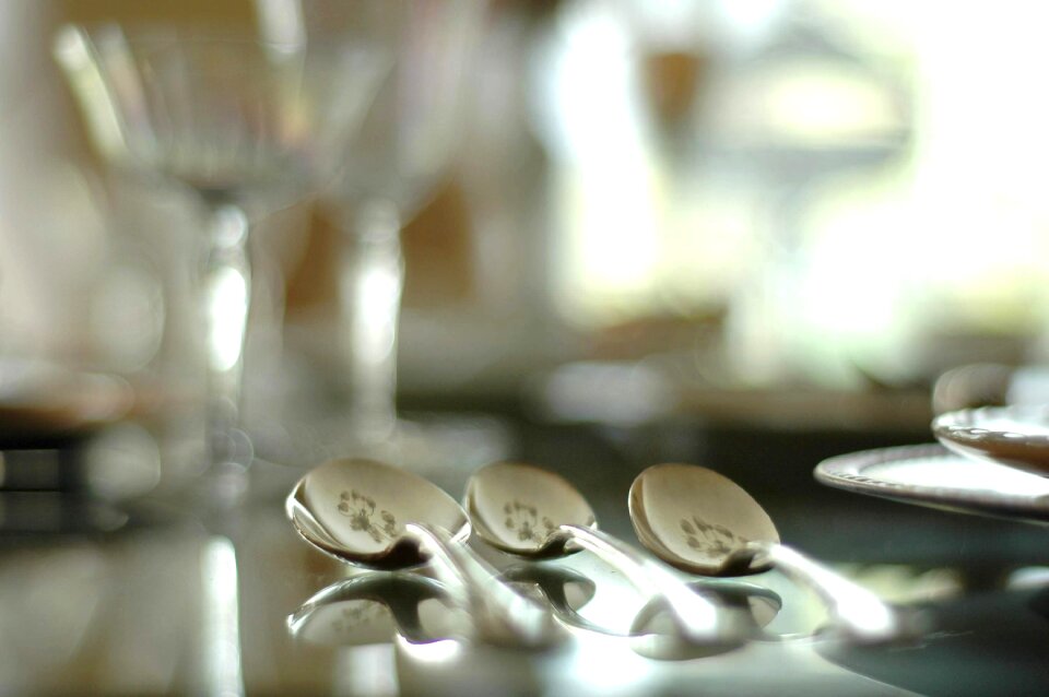 Silver kitchen eating