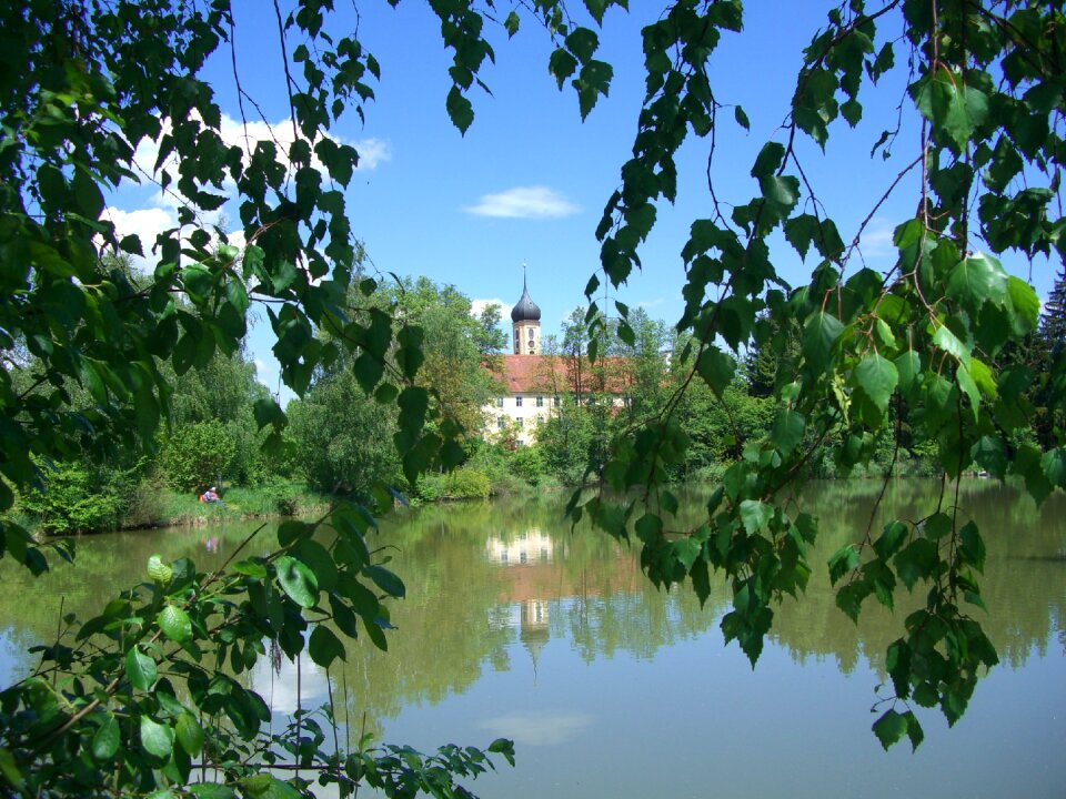 Monastery pond swabia bavaria