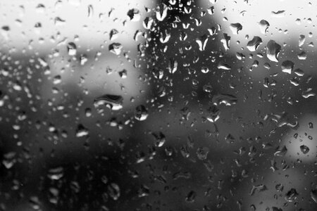 Wet black and white glass photo