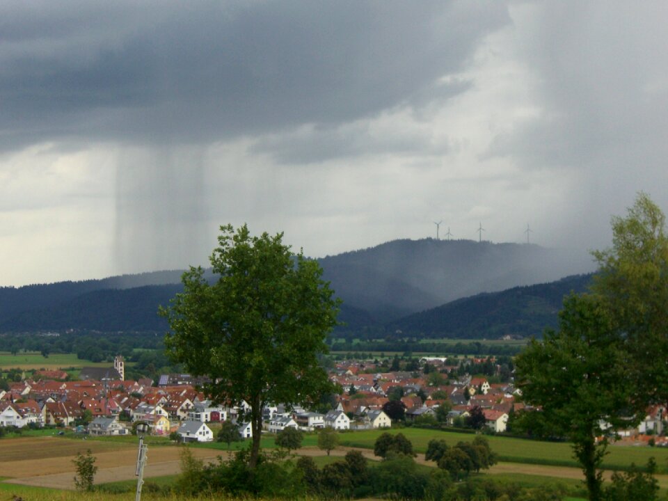 Kirchzarten black forest rain clouds