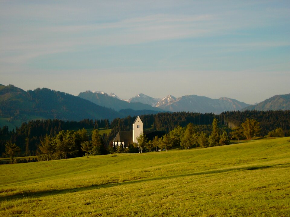 Allgäu church mountain panorama