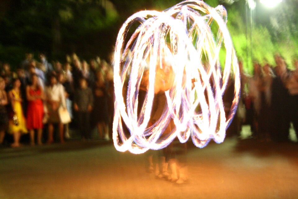 Lichtspiel fire circles of light
