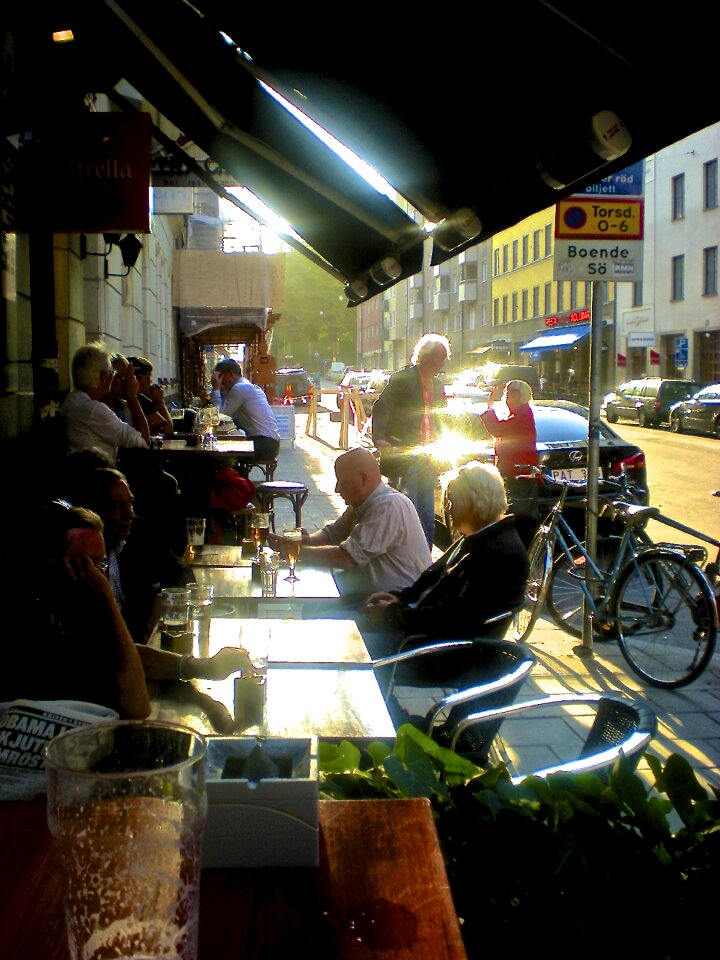 Outdoor seating södermalm stockholm photo