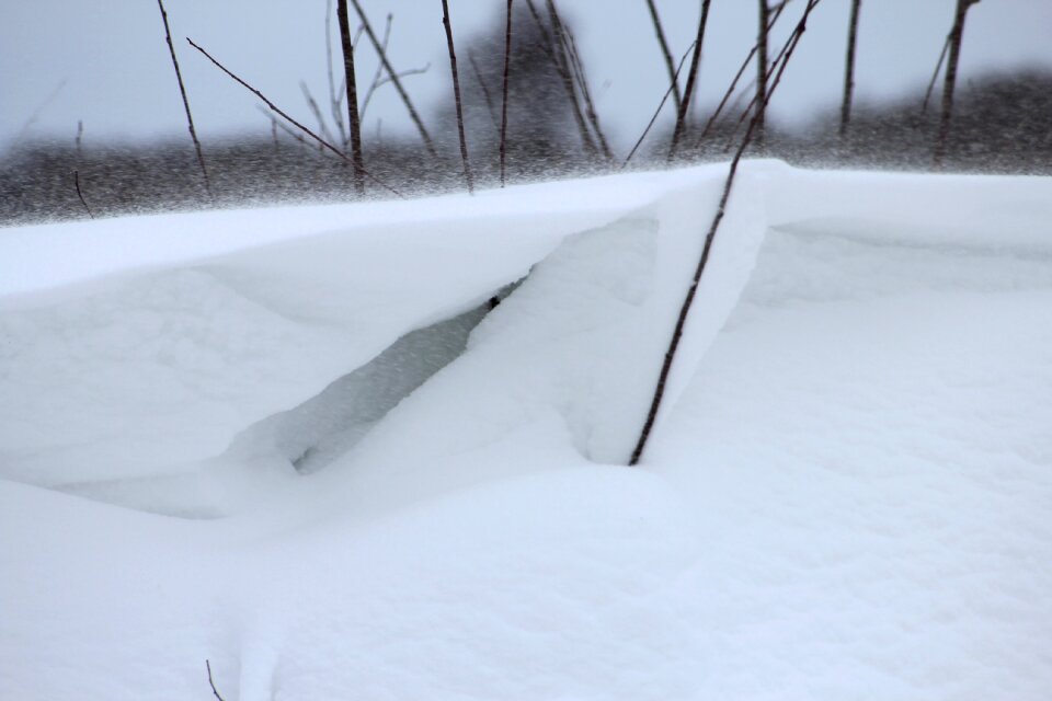 Snow cold snowdrift