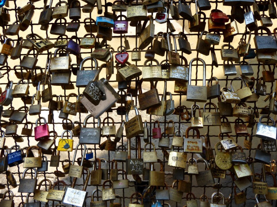 Love locks symbol eternal love