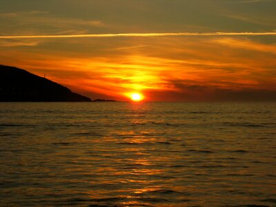 Sunset color sea photo