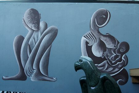 Baby figure mural