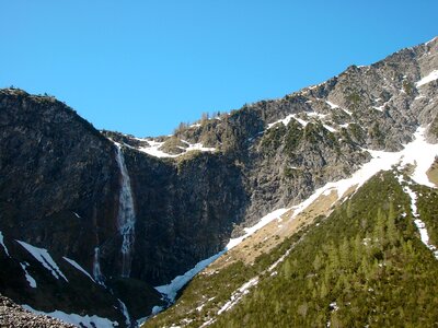 Old snow fields tannheim tyrol photo