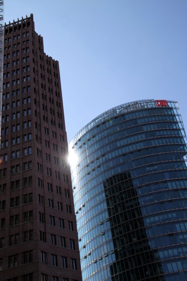 City silhouette commercial building