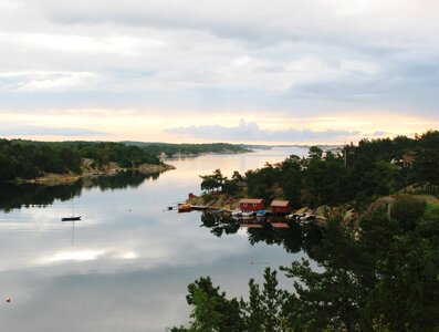 Aust agder fjord morning photo