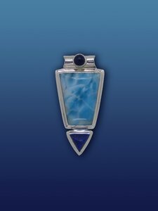 Silver jewelry bluish blue photo