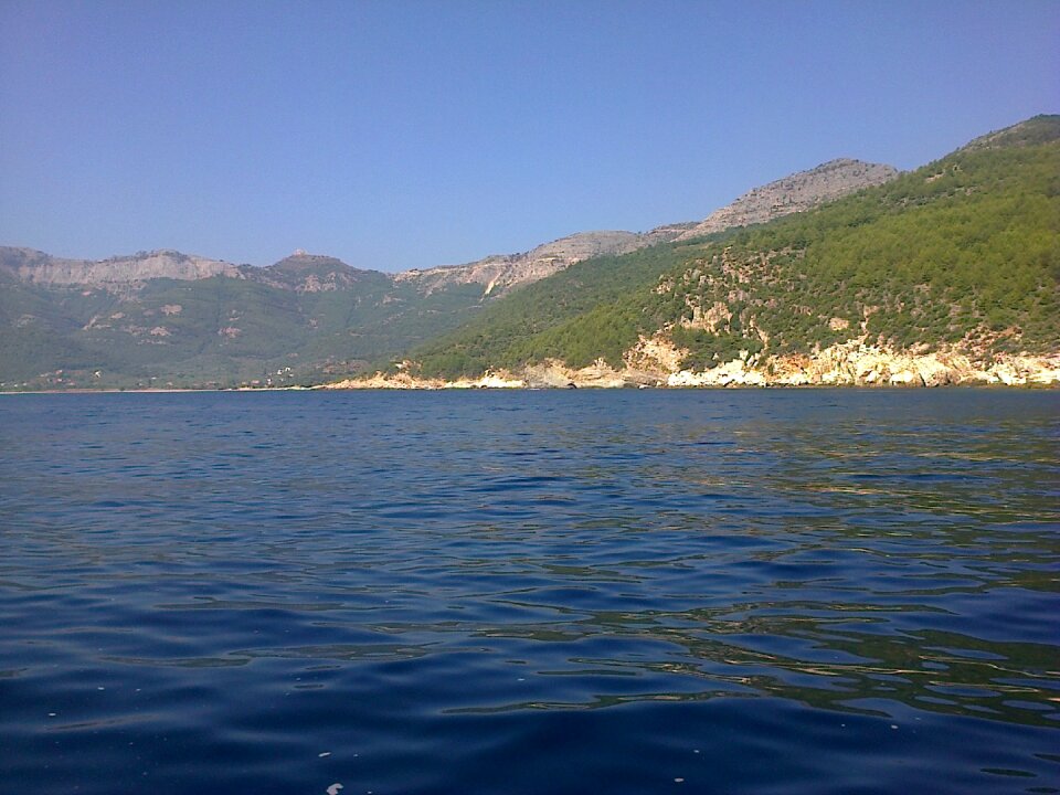 Blue beach rock
