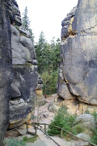 Schrammsteine rock gorge photo