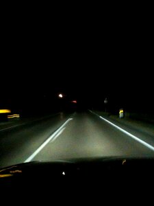 Night drive highway darkness photo