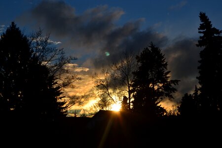 Afterglow sun rays