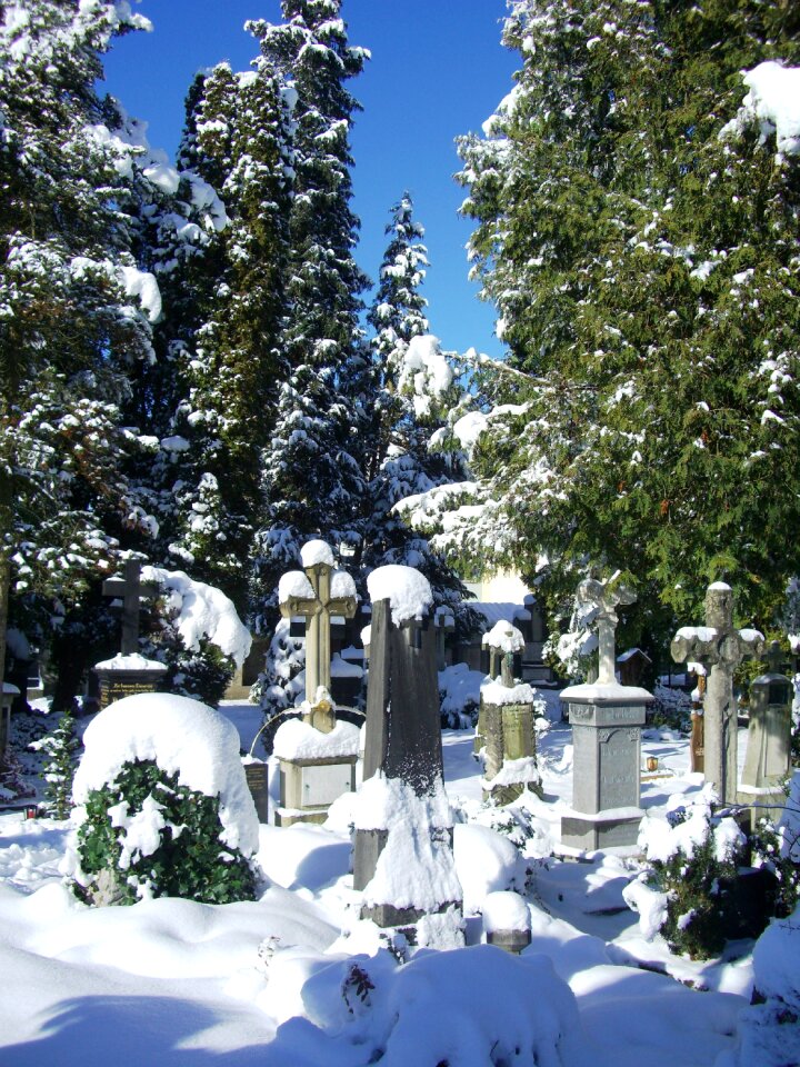 Old cemetery füssen sky blue