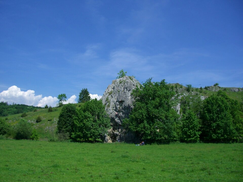 Rock sky blue eselsburg valley