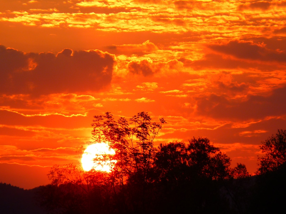 Sun morgenrot afterglow photo