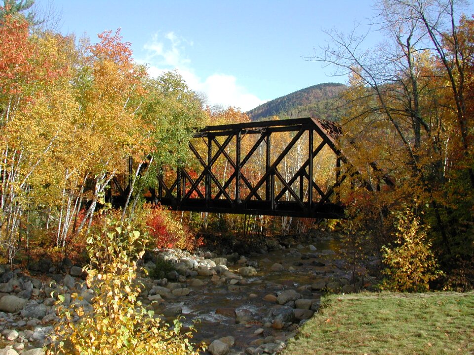 Bridge rocky stream stream