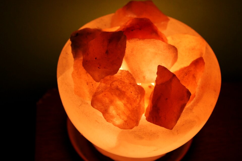 Lamp crystals salt crystals