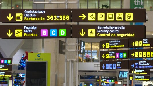 Airport signs plane
