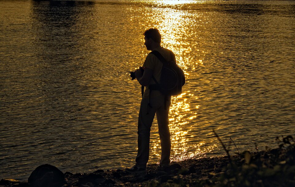 Bank sunset gold